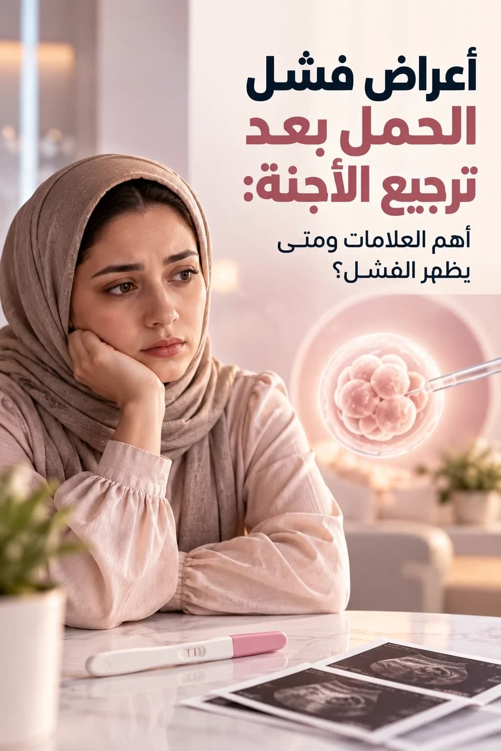 أعراض فشل الحمل بعد ترجيع الأجنة: أهم العلامات ومتى يظهر الفشل؟
